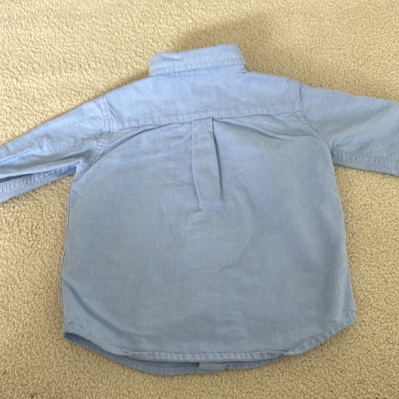 Janie and Jack toddler boy 18 to 24 month blue long sleeve button-down - Picture 5 of 5